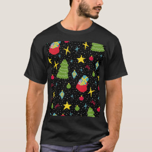 Neujahr feierlich: farbenfroh, nahtlos. T-Shirt