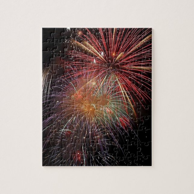 Neujahr Feuerwerk Glitzern Jigsaw Puzzle (Vertikal)