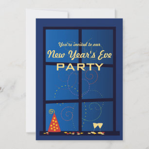 Neujahr-Feuerwerkskörper-Party Einladung
