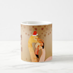 Neujahr, Flamingo-Vogelwelt-Tasse Kaffeetasse