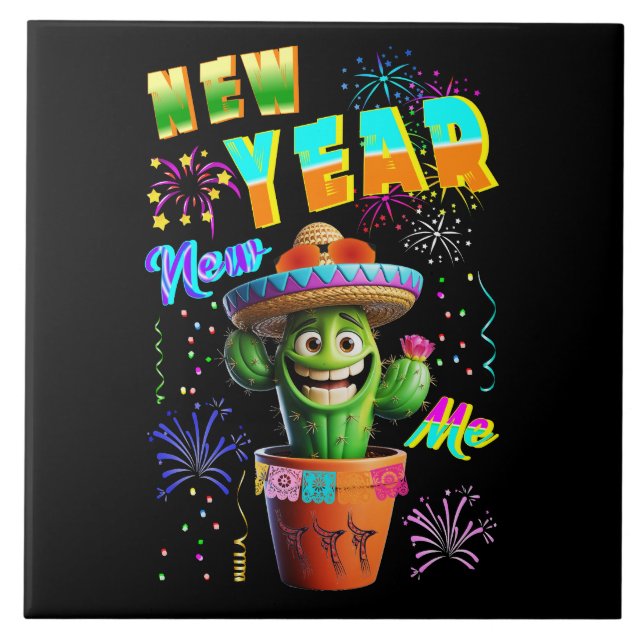 Neujahr Fliese (Vorderseite)