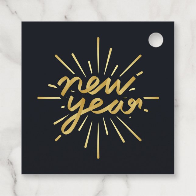 Neujahr Geschenkanhänger (Rückseite)