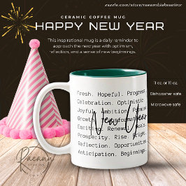 Neujahr Inspiration Gefühls Zwei-Tonen-Tasse Zweifarbige Tasse