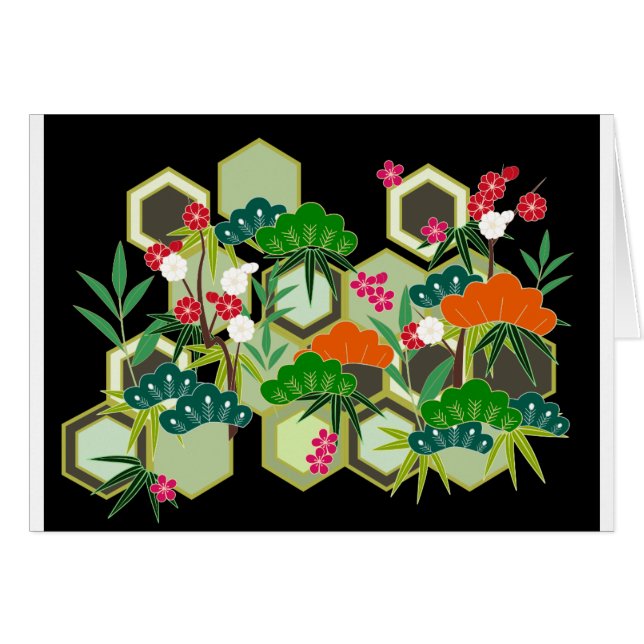 Neujahr Japan Stil (Vorderseite (Horizontal))