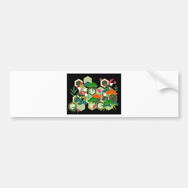 Neujahr Japan Stil Autoaufkleber (Vorne)