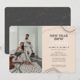 Neujahr koordiniert Ankündigung zur Bewegung von P