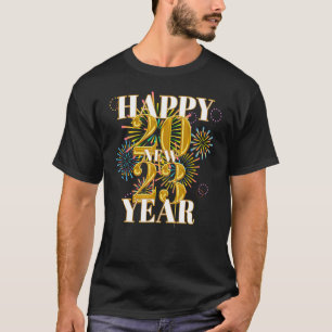 Neujahr künstlichen Design Feuerwerke glücklich Ne T-Shirt