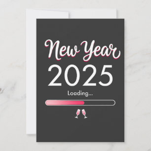Neujahr Loading 2025 Frohes neues Jahr Xmas  Einladung