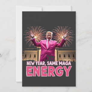 Neujahr MAGA Energy Trump Einweihung Dankeskarte