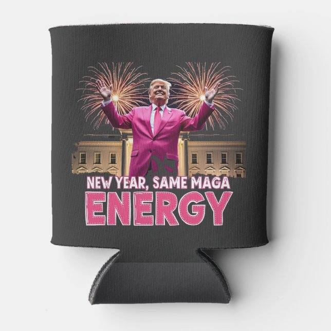 Neujahr MAGA Energy Trump Einweihung Dosenkühler (Vorderseite)