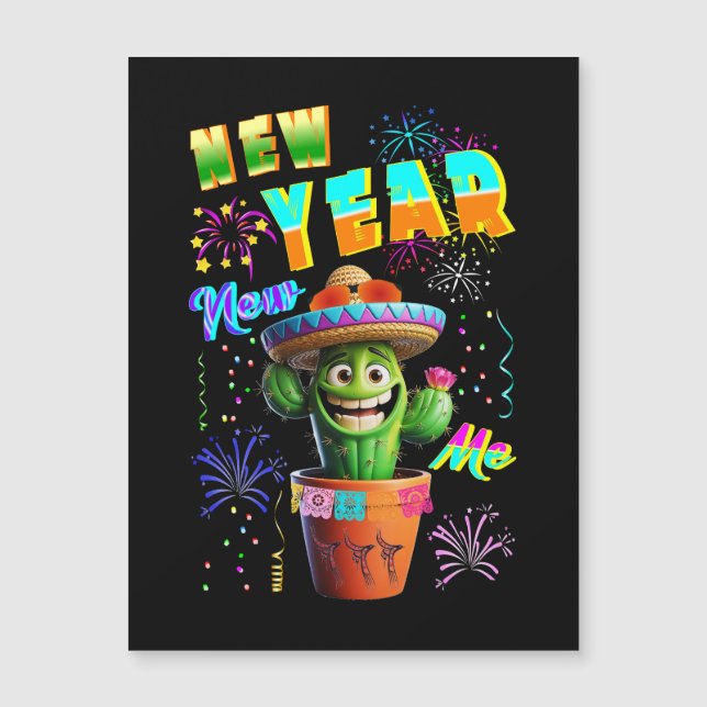 Neujahr Magnetkarte (Vorderseite)