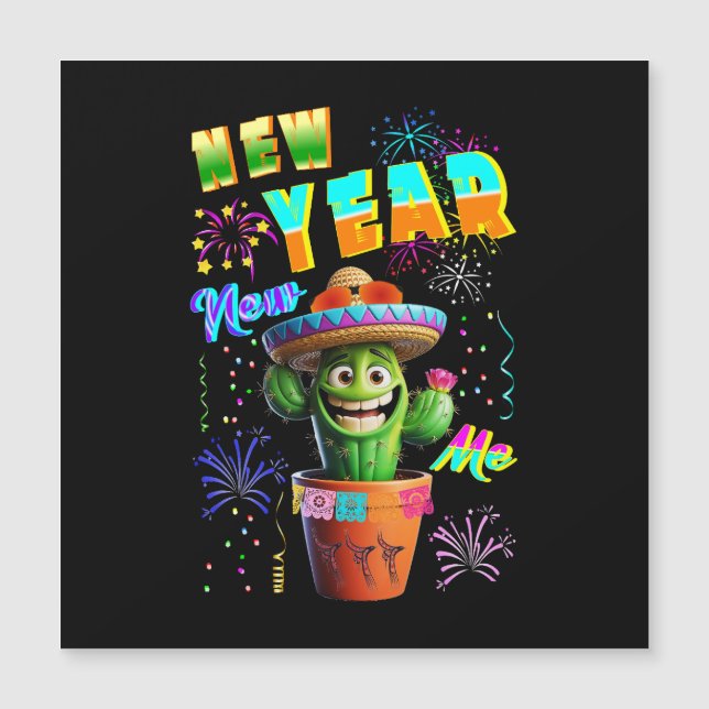 Neujahr Magnetkarte (Vorderseite)