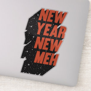 Neujahr Meh Aufkleber