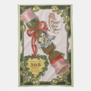 Neujahr mit Pin Bonbon Handtuch