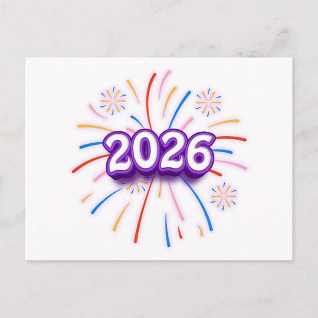 Neujahr: Neubeginn Postkarte (Vorderseite)