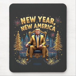 Neujahr New America Proud Maga Trump Einweihung Mousepad