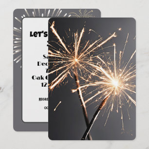 Neujahr Party Sparkler Einladung