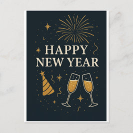 Neujahr Postkarte