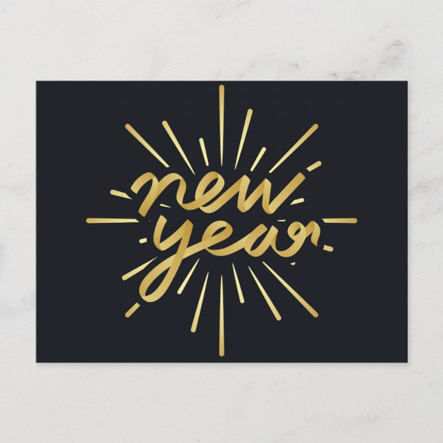 Neujahr Postkarte (Vorderseite)