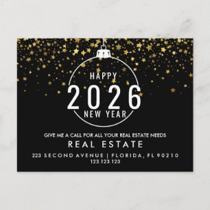 NEUJAHR Real Anwesen Marketing Postkarte