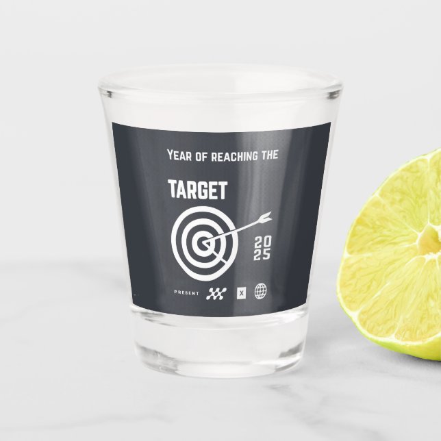 Neujahr Schnapsglas (Vorderseite)