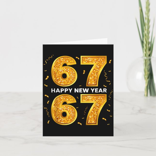 Neujahr Sechs Sieben 6 7 Meme Lustig Frohes Neues  Karte (Vorderseite)