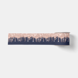 Neujahr Tropfen Royal Rose Gold Blue Navy Park Ripsband