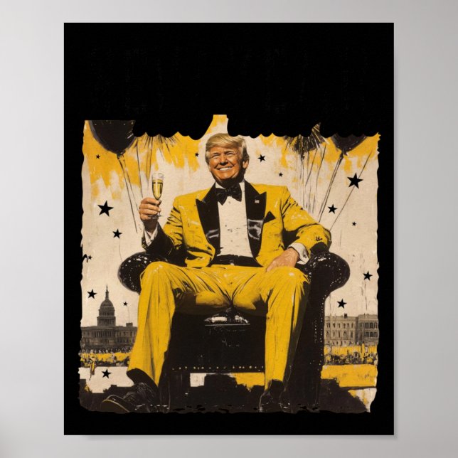 Neujahr Trump 2025 Poster (Vorne)