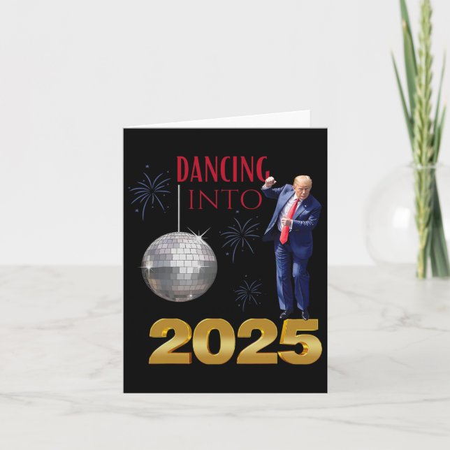 Neujahr Trump tanzt 2025 Mega Funny Party Count Karte (Vorderseite)
