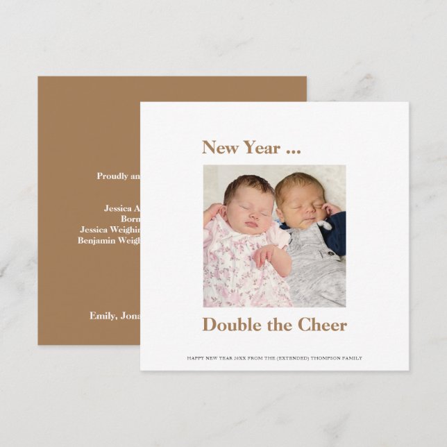 Neujahr Verdoppelung der Chef Twins Ankündigung Go (Vorne/Hinten)