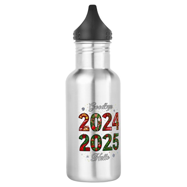 Neujahr Wasserflaschen Edelstahlflasche (Links)