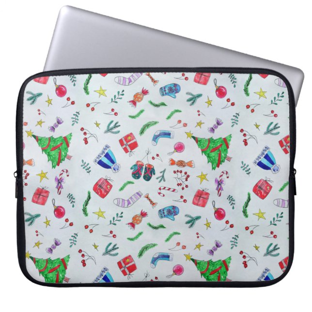 Neujahr Weihnachten Winter Laptopschutzhülle (Vorderseite)