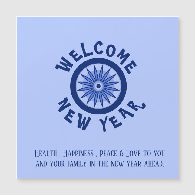 NEUJAHRE FÜR JEDEN MAGNETKARTE (Vorderseite)