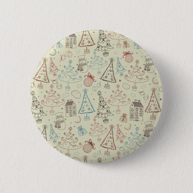 Neujahresmuster Button (Vorderseite)