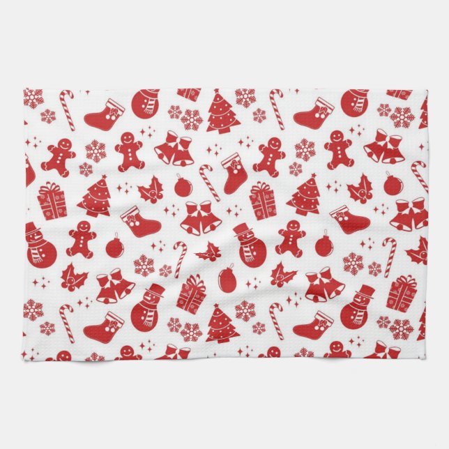 Neujahresmuster Geschirrtuch (Horizontal)