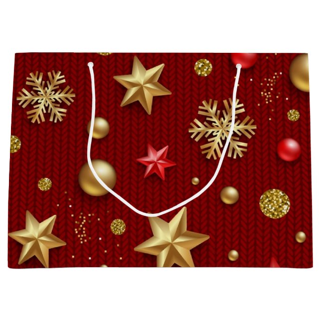 Neujahresmuster Große Geschenktüte (Vorderseite)