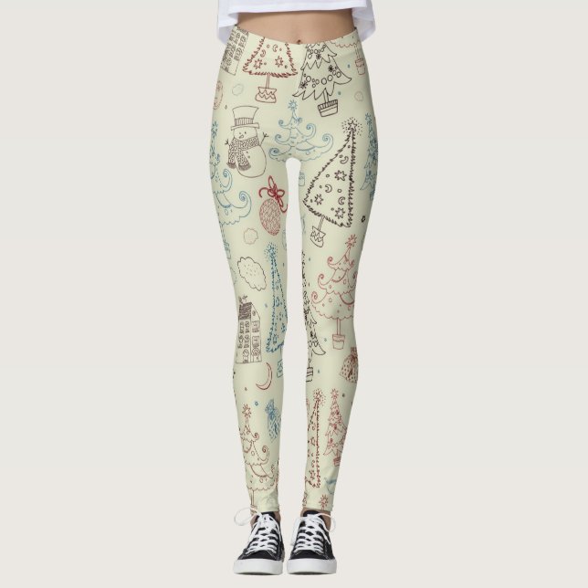Neujahresmuster Leggings (Vorderseite)