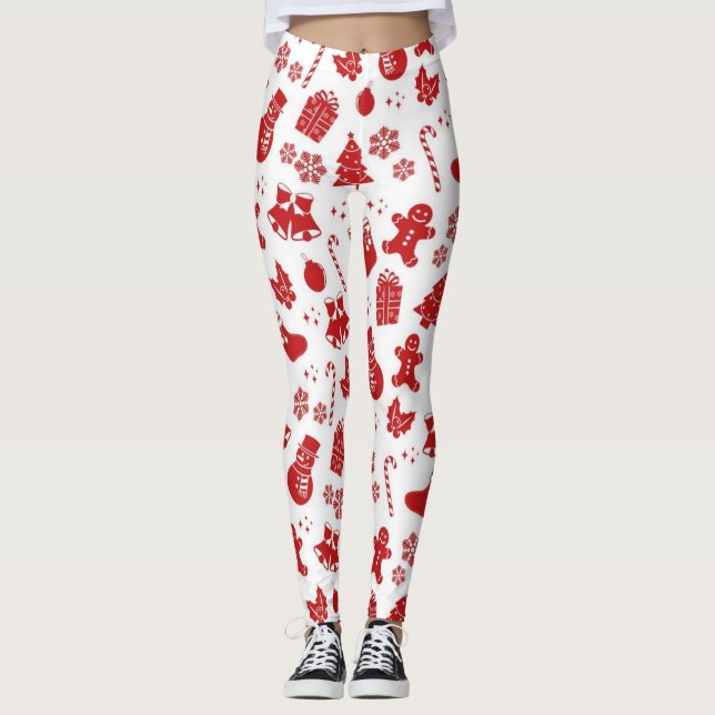 Neujahresmuster Leggings (Vorderseite)