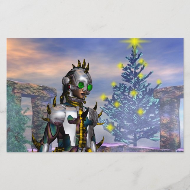 NEUJAHRESTAG EINES ZYBORGS BRIEFPAPIER (Vorderseite)