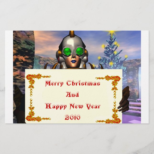 NEUJAHRESTAG EINES ZYBORGS BRIEFPAPIER (Vorderseite)