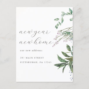 Neujahrliche Änderung der Zuhause-Adresse Postkarte