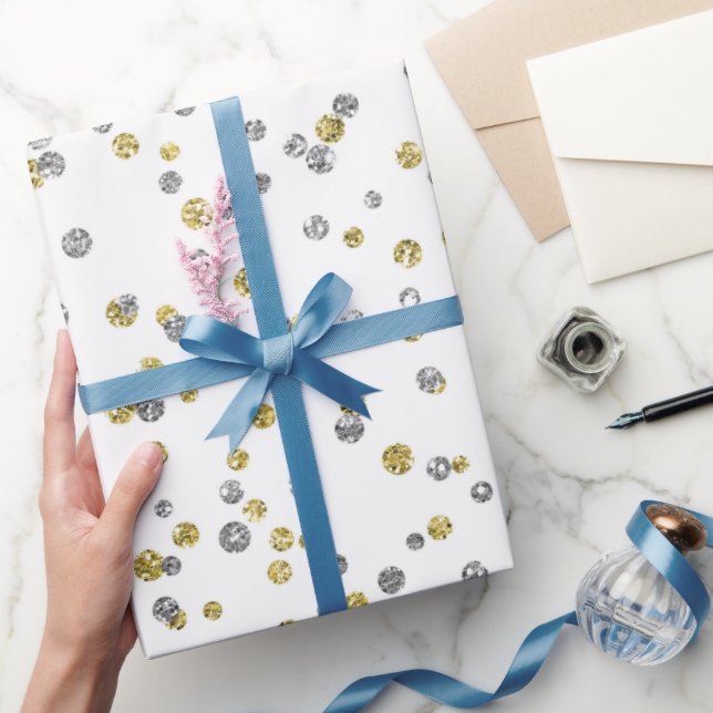 Neujahrs-Glitter-Muster  Geschenkpapier (Schenken)