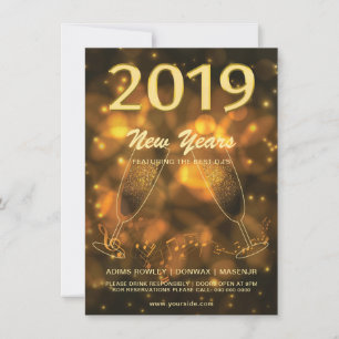 Neujahrs-Party-Einladungsflyer Einladung
