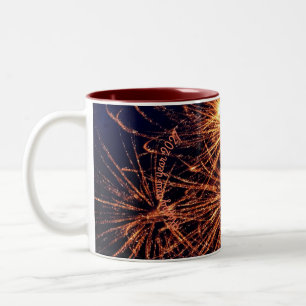 Neujahrs-Rosa-Farbe Zweifarbige Tasse