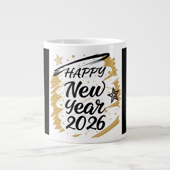 Neujahrs-Tasse Jumbo-Tasse (Vorderseite)