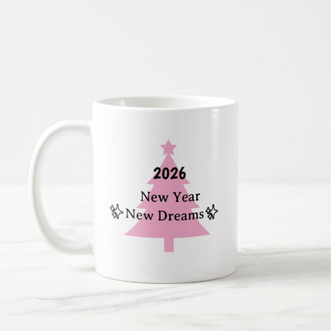 Neujahrs-Tasse 'Neue Träume' Kaffeetasse (Links)