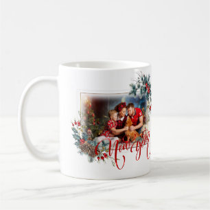 Neujahrs-Winter-Foto im Roten Stil Kaffeetasse