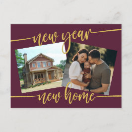 Neujahrsankündigung zum Foto "Neuer Zuhause" Postkarte