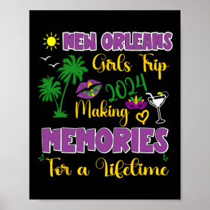 Neujahrsausflug Mädchen Frauen Urlaub Mardi Gras P Poster
