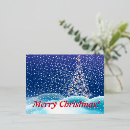 Neujahrsbaum , fröhliche Weihnachten Folien Feiertagspostkarte